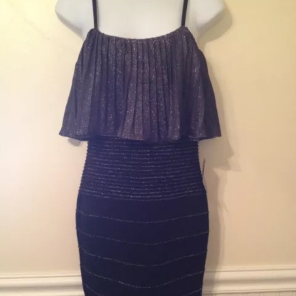Arden B. NWT Sleeveless Dress Black/Silver